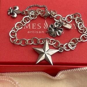 James Avery Silver Star Charm Bracelet